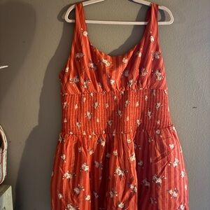 Anthropologie Floral Sleeveless Dress